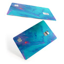 Marbleized Ocean Blue - Premium Protective Decal Skin-Kit for the Apple Credit Card
