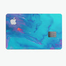 Marbleized Ocean Blue - Premium Protective Decal Skin-Kit for the Apple Credit Card