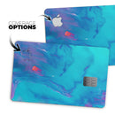 Marbleized Ocean Blue - Premium Protective Decal Skin-Kit for the Apple Credit Card