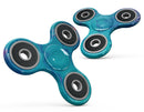 Marbleized Ocean Blue Full-Body Fidget Spinner Skin-Kit