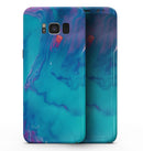 Marbleized Ocean Blue - Samsung Galaxy S8 Full-Body Skin Kit