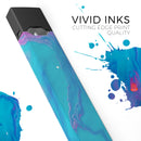 Marbleized Ocean Blue - Premium Decal Protective Skin-Wrap Sticker compatible with the Juul Labs vaping device