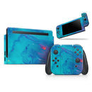 Marbleized Ocean Blue // Skin Decal Wrap Kit for Nintendo Switch Console & Dock, Joy-Cons, Pro Controller, Lite, 3DS XL, 2DS XL, DSi, or Wii - Vinyl Skin Wrap for Nintendo Switch 2, OLED, Lite, Pro Controller, Wii & Classic Handhelds