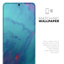 Marbleized Ocean Blue - Premium Vinyl Skin Decal for Samsung Galaxy S25 Ultra, S24, S23, S22 & All Galaxy S Models