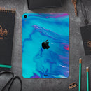 Marbleized Ocean Blue - Full Body Skin Decal for the Apple iPad Pro 12.9", 11", 10.5", 9.7", Air or Mini (All Models Available)