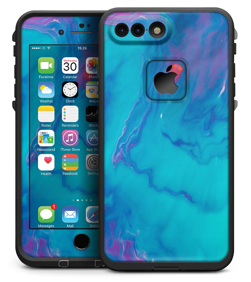 iPhone 7 LifeProof Fre Case Skin -Marbleized Ocean Blue – DesignSkinz iPhone 7 LifeProof Fre Case Skin -Marbleized Ocean Blue – DesignSkinz