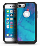 Marbleized Ocean Blue - iPhone 7 or 8 OtterBox Case & Skin Kits
