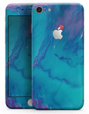 Marbleized Ocean Blue - Skin-kit for the iPhone 8 or 8 Plus