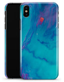 Marbleized Ocean Blue - iPhone X Clipit Case
