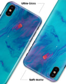 Marbleized Ocean Blue - iPhone X Clipit Case