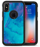 Marbleized Ocean Blue - iPhone X OtterBox Case & Skin Kits