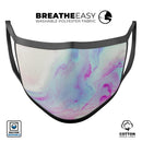 Marbleized Paradise V072 - Made in USA Mouth Cover Unisex Anti-Dust Cotton Blend Reusable & Washable Face Mask with Adjustable Sizing for Adult or Child