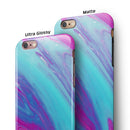 Marbleized Pink Ocean Blue v32 iPhone 6/6s or 6/6s Plus 2-Piece Hybrid INK-Fuzed Case