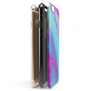 Marbleized Pink Ocean Blue v32 iPhone 6/6s or 6/6s Plus 2-Piece Hybrid INK-Fuzed Case
