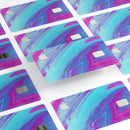 Marbleized Pink Ocean Blue v32 - Premium Protective Decal Skin-Kit for the Apple Credit Card