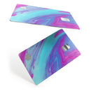 Marbleized Pink Ocean Blue v32 - Premium Protective Decal Skin-Kit for the Apple Credit Card