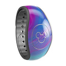 Marbleized Pink Ocean Blue v32 - Decal Skin Wrap Kit for the Disney Magic Band
