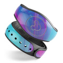 Marbleized Pink Ocean Blue v32 - Decal Skin Wrap Kit for the Disney Magic Band
