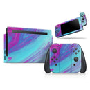 Marbleized Pink Ocean Blue v32 // Skin Decal Wrap Kit for Nintendo Switch Console & Dock, Joy-Cons, Pro Controller, Lite, 3DS XL, 2DS XL, DSi, or Wii - Vinyl Skin Wrap for Nintendo Switch 2, OLED, Lite, Pro Controller, Wii & Classic Handhelds