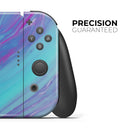 Marbleized Pink Ocean Blue v32 // Skin Decal Wrap Kit for Nintendo Switch Console & Dock, Joy-Cons, Pro Controller, Lite, 3DS XL, 2DS XL, DSi, or Wii - Vinyl Skin Wrap for Nintendo Switch 2, OLED, Lite, Pro Controller, Wii & Classic Handhelds