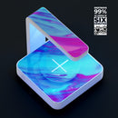 Marbleized Pink Ocean Blue v32 UV Germicidal Sanitizing Sterilizing Wireless Smart Phone Screen Cleaner + Charging Station