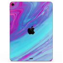 Marbleized Pink Ocean Blue v32 - Full Body Skin Decal for the Apple iPad Pro 12.9", 11", 10.5", 9.7", Air or Mini (All Models Available)