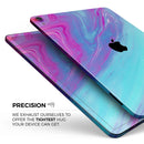 Marbleized Pink Ocean Blue v32 - Full Body Skin Decal for the Apple iPad Pro 12.9", 11", 10.5", 9.7", Air or Mini (All Models Available)