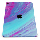 Marbleized Pink Ocean Blue v32 - Full Body Skin Decal for the Apple iPad Pro 12.9", 11", 10.5", 9.7", Air or Mini (All Models Available)