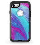 Marbleized Pink Ocean Blue v32 - iPhone 7 or 8 OtterBox Case & Skin Kits