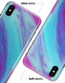 Marbleized Pink Ocean Blue v32 - iPhone X Clipit Case