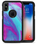 Marbleized Pink Ocean Blue v32 - iPhone X OtterBox Case & Skin Kits