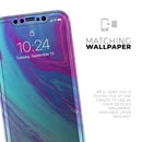Marbleized Pink Ocean Blue v32 - Vinyl Skin Wrap for iPhone 17 Pro Max, 17 Pro, 17 Air, 17, 16 & All Models — Soft Matte or Ultra Gloss