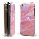 Marbleized Pink Paradise iPhone 6/6s or 6/6s Plus 2-Piece Hybrid INK-Fuzed Case