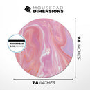 Marbleized Pink Paradise// WaterProof Rubber Foam Backed Anti-Slip Mouse Pad for Home Work Office or Gaming Computer Desk
