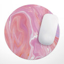 Marbleized Pink Paradise// WaterProof Rubber Foam Backed Anti-Slip Mouse Pad for Home Work Office or Gaming Computer Desk