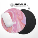 Marbleized Pink Paradise// WaterProof Rubber Foam Backed Anti-Slip Mouse Pad for Home Work Office or Gaming Computer Desk