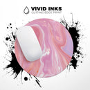 Marbleized Pink Paradise// WaterProof Rubber Foam Backed Anti-Slip Mouse Pad for Home Work Office or Gaming Computer Desk