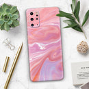 Marbleized Pink Paradise - Premium Vinyl Skin Decal for Samsung Galaxy S25 Ultra, S24, S23, S22 & All Galaxy S Models