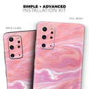 Marbleized Pink Paradise - Premium Vinyl Skin Decal for Samsung Galaxy S25 Ultra, S24, S23, S22 & All Galaxy S Models