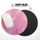 Marbleized Pink Paradise V2// WaterProof Rubber Foam Backed Anti-Slip Mouse Pad for Home Work Office or Gaming Computer Desk