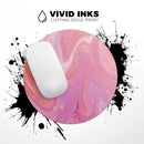 Marbleized Pink Paradise V2// WaterProof Rubber Foam Backed Anti-Slip Mouse Pad for Home Work Office or Gaming Computer Desk