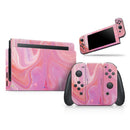 Marbleized Pink Paradise V2 // Skin Decal Wrap Kit for Nintendo Switch Console & Dock, Joy-Cons, Pro Controller, Lite, 3DS XL, 2DS XL, DSi, or Wii - Vinyl Skin Wrap for Nintendo Switch 2, OLED, Lite, Pro Controller, Wii & Classic Handhelds