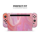 Marbleized Pink Paradise V2 // Skin Decal Wrap Kit for Nintendo Switch Console & Dock, Joy-Cons, Pro Controller, Lite, 3DS XL, 2DS XL, DSi, or Wii - Vinyl Skin Wrap for Nintendo Switch 2, OLED, Lite, Pro Controller, Wii & Classic Handhelds