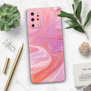 Marbleized Pink Paradise V2 - Premium Vinyl Skin Decal for Samsung Galaxy S25 Ultra, S24, S23, S22 & All Galaxy S Models