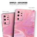 Marbleized Pink Paradise V2 - Premium Vinyl Skin Decal for Samsung Galaxy S25 Ultra, S24, S23, S22 & All Galaxy S Models