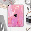 Marbleized Pink Paradise V2 - Full Body Skin Decal for the Apple iPad Pro 12.9", 11", 10.5", 9.7", Air or Mini (All Models Available)