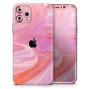 Marbleized Pink Paradise V2 - Vinyl Skin Wrap for iPhone 17 Pro Max, 17 Pro, 17 Air, 17, 16 & All Models — Soft Matte or Ultra Gloss