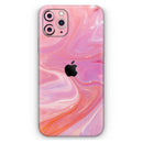 Marbleized Pink Paradise V2 - Vinyl Skin Wrap for iPhone 17 Pro Max, 17 Pro, 17 Air, 17, 16 & All Models — Soft Matte or Ultra Gloss