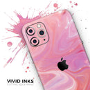 Marbleized Pink Paradise V2 - Vinyl Skin Wrap for iPhone 17 Pro Max, 17 Pro, 17 Air, 17, 16 & All Models — Soft Matte or Ultra Gloss