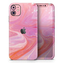 Marbleized Pink Paradise V2 - Vinyl Skin Wrap for iPhone 17 Pro Max, 17 Pro, 17 Air, 17, 16 & All Models — Soft Matte or Ultra Gloss